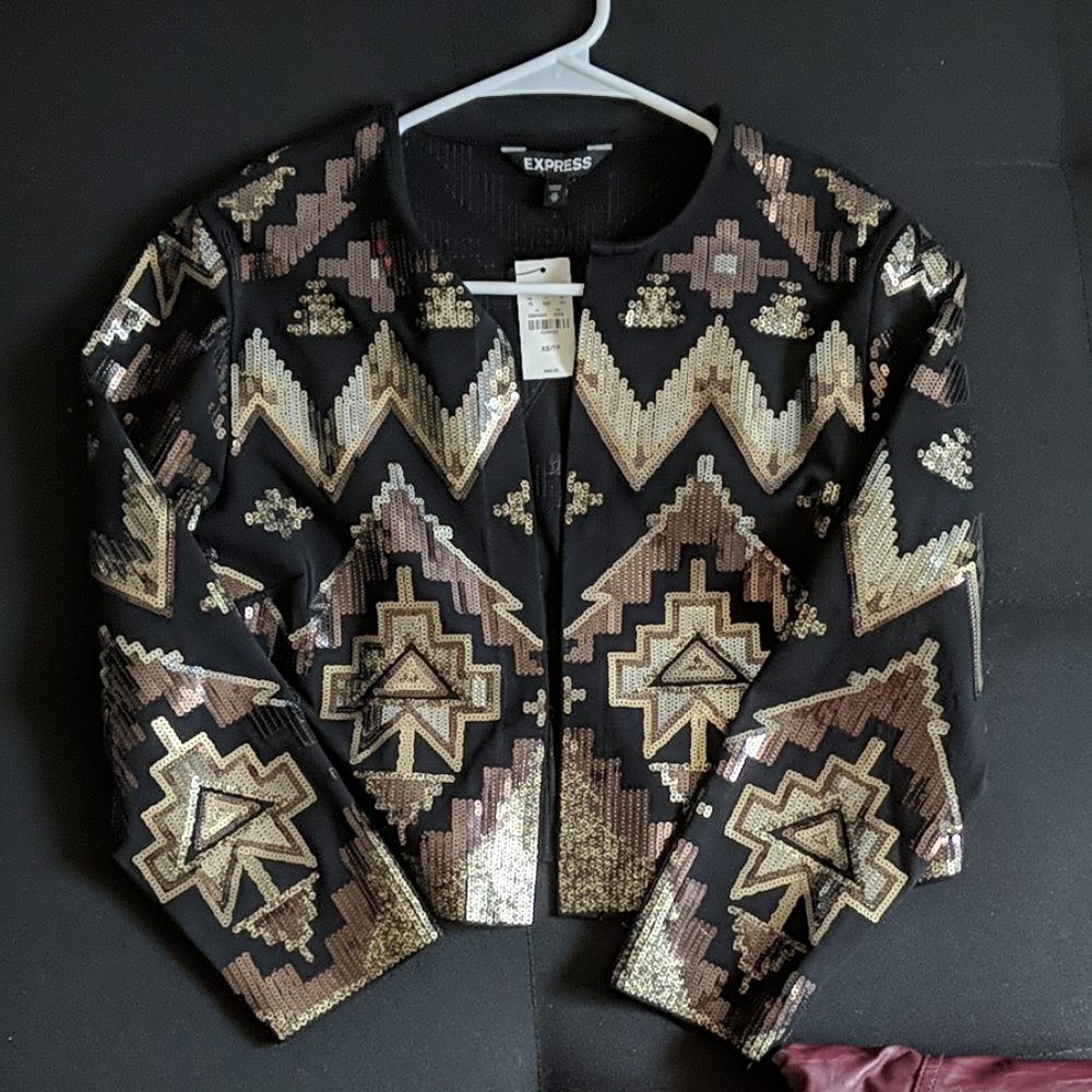 Black Sequin Blazer